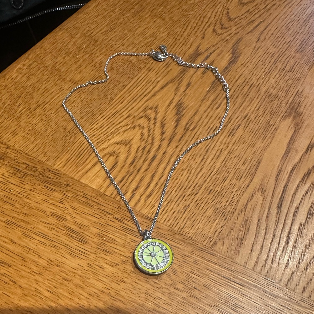 Lia Sophia Lemon Lime Charm Necklace NWOT
